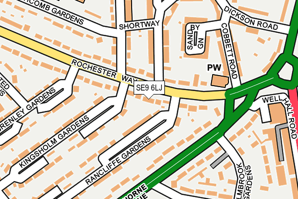 SE9 6LJ map - OS OpenMap – Local (Ordnance Survey) SE9 6LJ map - OS OpenMap – Local (Ordnance Survey)