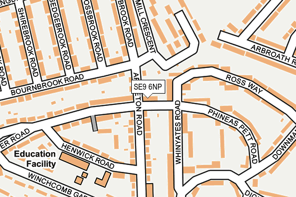 SE9 6NP map - OS OpenMap – Local (Ordnance Survey) SE9 6NP map - OS OpenMap – Local (Ordnance Survey)