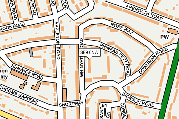 SE9 6NW map - OS OpenMap – Local (Ordnance Survey) SE9 6NW map - OS OpenMap – Local (Ordnance Survey)