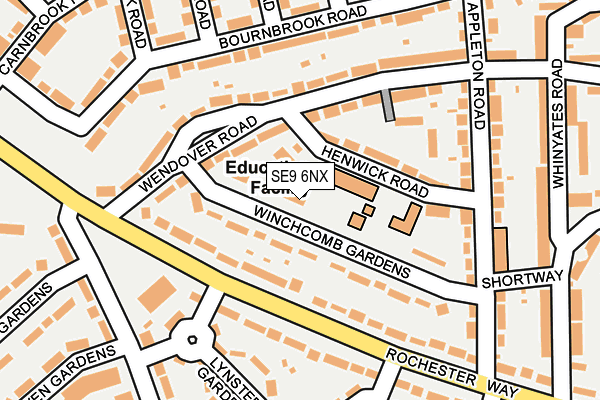 SE9 6NX map - OS OpenMap – Local (Ordnance Survey) SE9 6NX map - OS OpenMap – Local (Ordnance Survey)