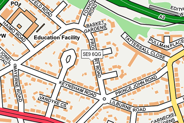 SE9 6QG map - OS OpenMap – Local (Ordnance Survey) SE9 6QG map - OS OpenMap – Local (Ordnance Survey)