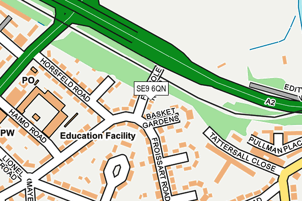 SE9 6QN map - OS OpenMap – Local (Ordnance Survey) SE9 6QN map - OS OpenMap – Local (Ordnance Survey)