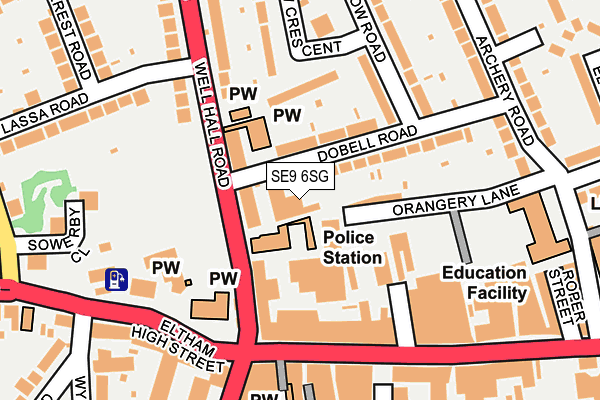 SE9 6SG map - OS OpenMap – Local (Ordnance Survey) SE9 6SG map - OS OpenMap – Local (Ordnance Survey)