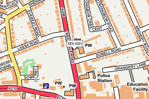 SE9 6SH map - OS OpenMap – Local (Ordnance Survey) SE9 6SH map - OS OpenMap – Local (Ordnance Survey)