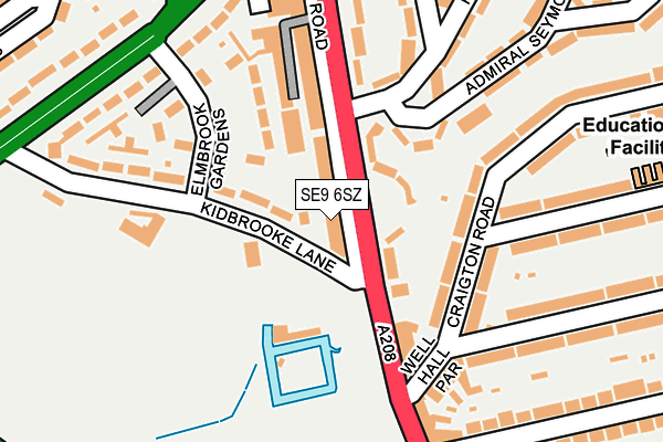 SE9 6SZ map - OS OpenMap – Local (Ordnance Survey) SE9 6SZ map - OS OpenMap – Local (Ordnance Survey)