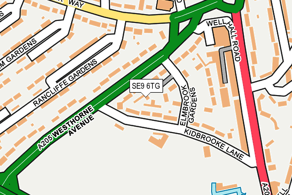 SE9 6TG map - OS OpenMap – Local (Ordnance Survey)