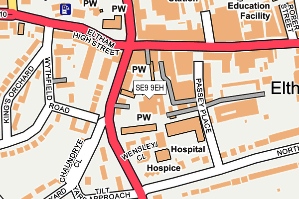 SE9 9EH map - OS OpenMap – Local (Ordnance Survey) SE9 9EH map - OS OpenMap – Local (Ordnance Survey)
