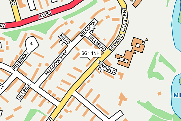 SG1 1NH map - OS OpenMap – Local (Ordnance Survey) SG1 1NH map - OS OpenMap – Local (Ordnance Survey)