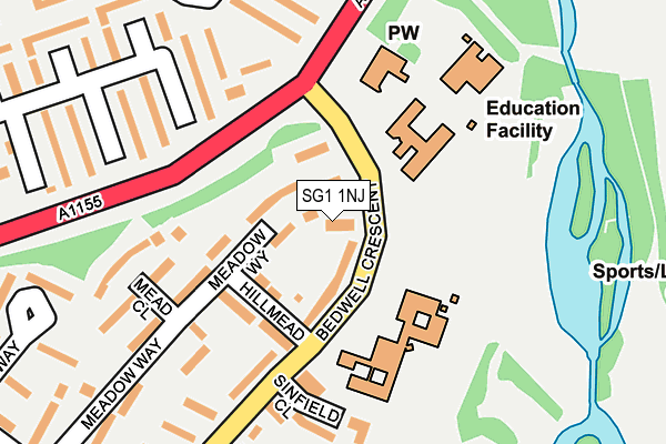 SG1 1NJ map - OS OpenMap – Local (Ordnance Survey) SG1 1NJ map - OS OpenMap – Local (Ordnance Survey)