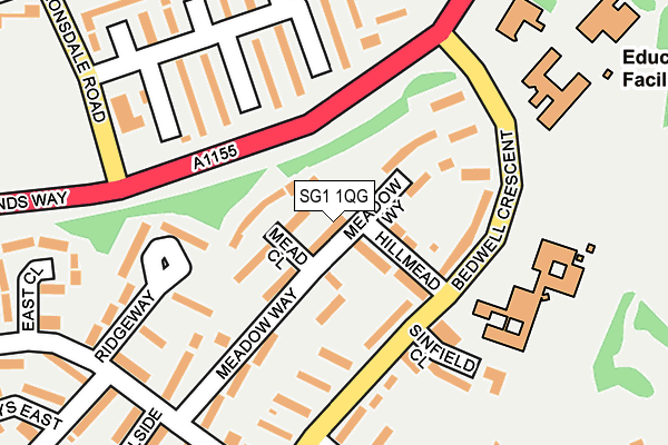 SG1 1QG map - OS OpenMap – Local (Ordnance Survey) SG1 1QG map - OS OpenMap – Local (Ordnance Survey)