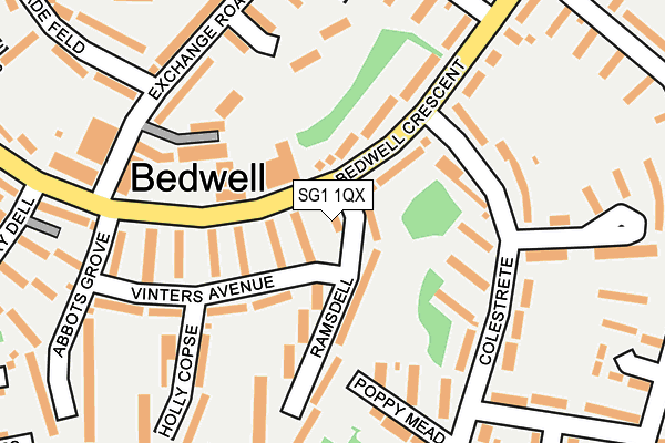 SG1 1QX map - OS OpenMap – Local (Ordnance Survey) SG1 1QX map - OS OpenMap – Local (Ordnance Survey)