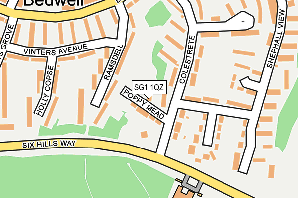 SG1 1QZ map - OS OpenMap – Local (Ordnance Survey) SG1 1QZ map - OS OpenMap – Local (Ordnance Survey)