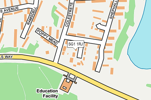 SG1 1RJ map - OS OpenMap – Local (Ordnance Survey) SG1 1RJ map - OS OpenMap – Local (Ordnance Survey)