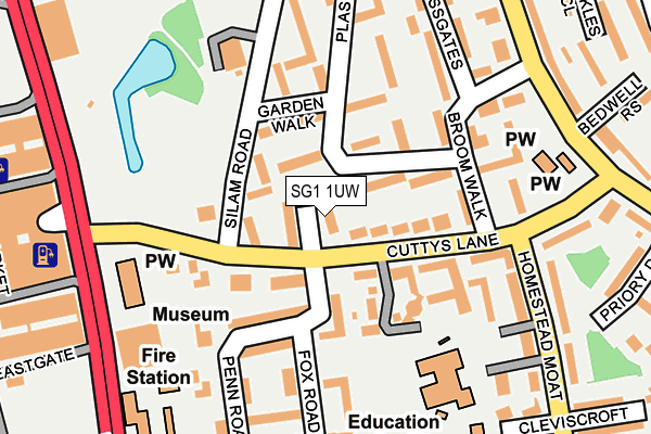 SG1 1UW map - OS OpenMap – Local (Ordnance Survey) SG1 1UW map - OS OpenMap – Local (Ordnance Survey)