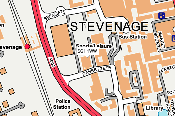 SG1 1WW map - OS OpenMap – Local (Ordnance Survey) SG1 1WW map - OS OpenMap – Local (Ordnance Survey)