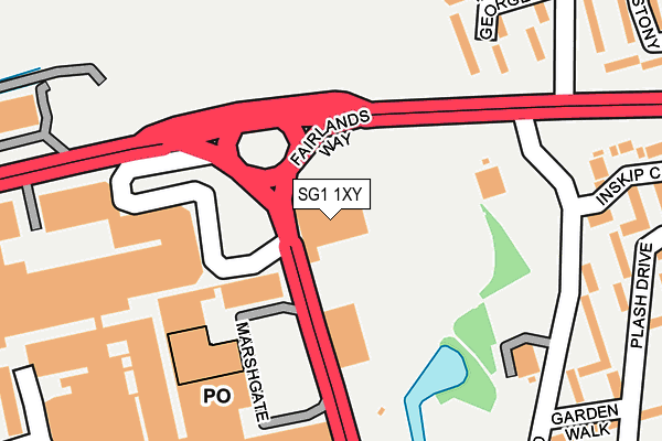 SG1 1XY map - OS OpenMap – Local (Ordnance Survey) SG1 1XY map - OS OpenMap – Local (Ordnance Survey)