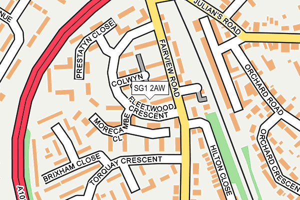 SG1 2AW map - OS OpenMap – Local (Ordnance Survey) SG1 2AW map - OS OpenMap – Local (Ordnance Survey)