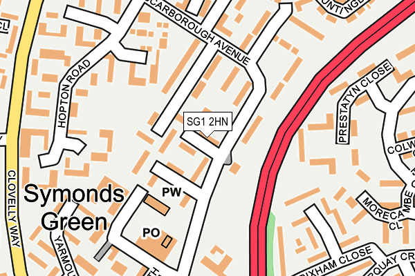 SG1 2HN map - OS OpenMap – Local (Ordnance Survey) SG1 2HN map - OS OpenMap – Local (Ordnance Survey)