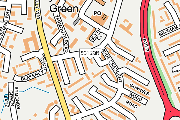 SG1 2QR map - OS OpenMap – Local (Ordnance Survey) SG1 2QR map - OS OpenMap – Local (Ordnance Survey)