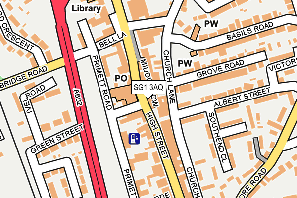 SG1 3AQ map - OS OpenMap – Local (Ordnance Survey)