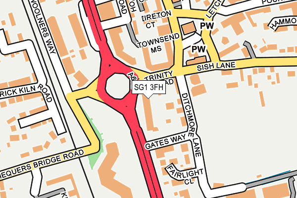 SG1 3FH map - OS OpenMap – Local (Ordnance Survey) SG1 3FH map - OS OpenMap – Local (Ordnance Survey)