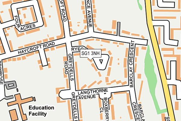 SG1 3NH map - OS OpenMap – Local (Ordnance Survey) SG1 3NH map - OS OpenMap – Local (Ordnance Survey)