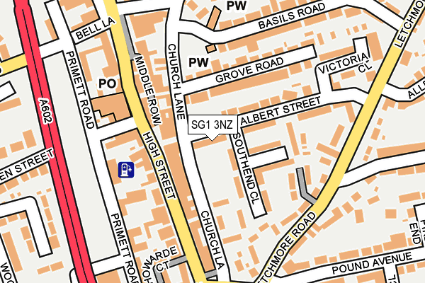 SG1 3NZ map - OS OpenMap – Local (Ordnance Survey) SG1 3NZ map - OS OpenMap – Local (Ordnance Survey)