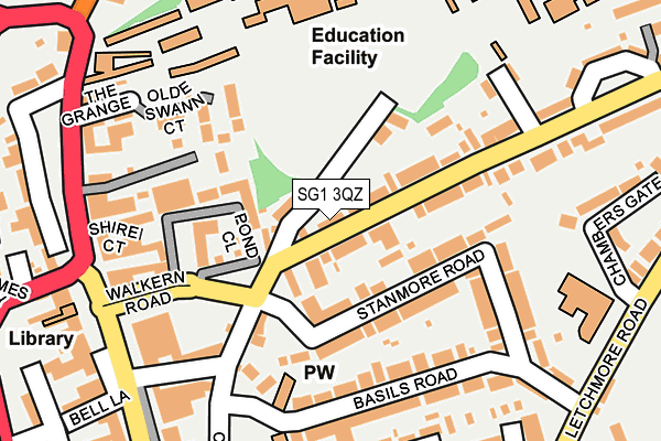 SG1 3QZ map - OS OpenMap – Local (Ordnance Survey)