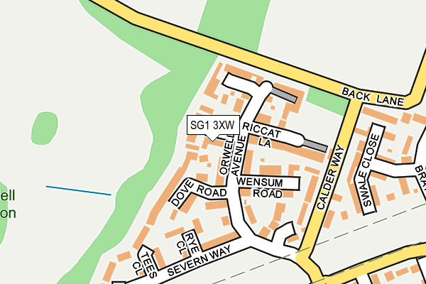 SG1 3XW map - OS OpenMap – Local (Ordnance Survey) SG1 3XW map - OS OpenMap – Local (Ordnance Survey)