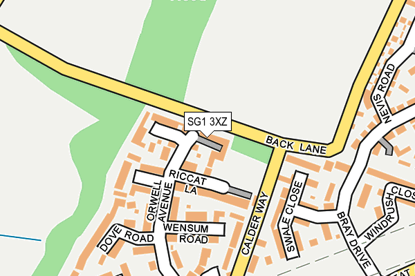 SG1 3XZ map - OS OpenMap – Local (Ordnance Survey) SG1 3XZ map - OS OpenMap – Local (Ordnance Survey)