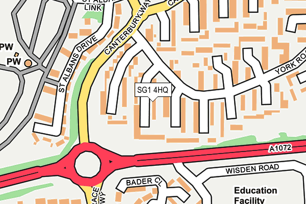 SG1 4HQ map - OS OpenMap – Local (Ordnance Survey)