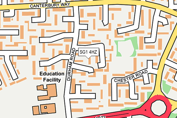 SG1 4HZ map - OS OpenMap – Local (Ordnance Survey) SG1 4HZ map - OS OpenMap – Local (Ordnance Survey)