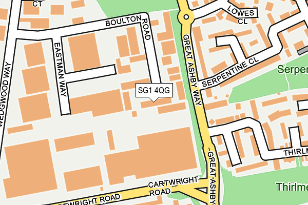 SG1 4QG map - OS OpenMap – Local (Ordnance Survey) SG1 4QG map - OS OpenMap – Local (Ordnance Survey)