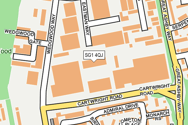 SG1 4QJ map - OS OpenMap – Local (Ordnance Survey) SG1 4QJ map - OS OpenMap – Local (Ordnance Survey)