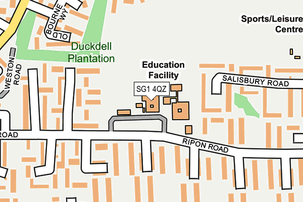 SG1 4QZ map - OS OpenMap – Local (Ordnance Survey) SG1 4QZ map - OS OpenMap – Local (Ordnance Survey)