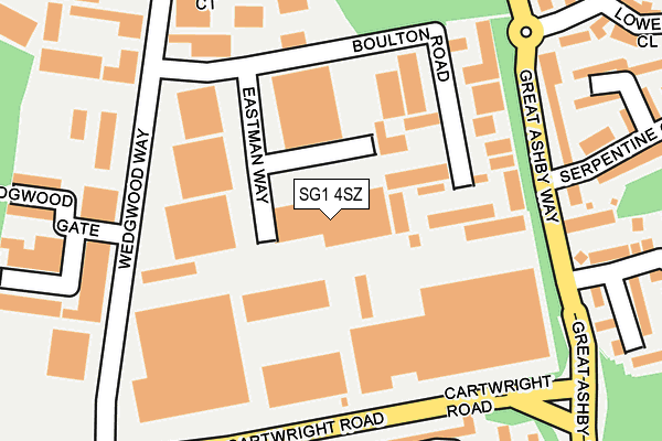 SG1 4SZ map - OS OpenMap – Local (Ordnance Survey) SG1 4SZ map - OS OpenMap – Local (Ordnance Survey)
