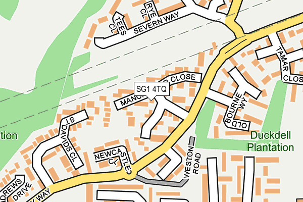 SG1 4TQ map - OS OpenMap – Local (Ordnance Survey) SG1 4TQ map - OS OpenMap – Local (Ordnance Survey)