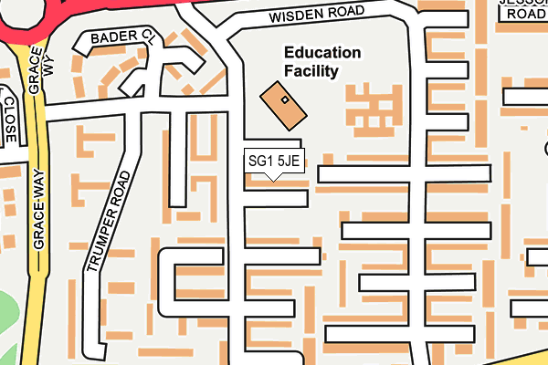 SG1 5JE map - OS OpenMap – Local (Ordnance Survey)