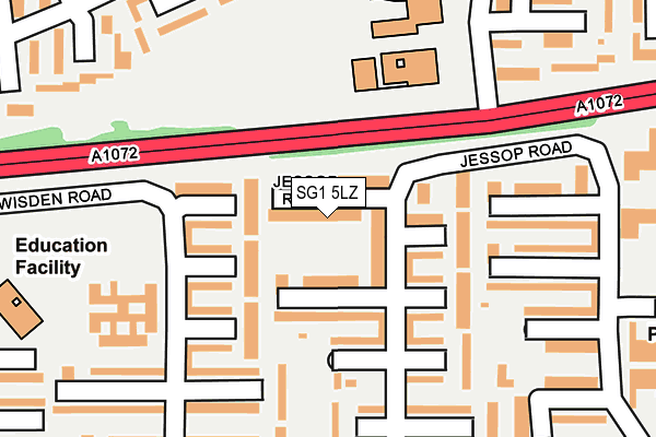 SG1 5LZ map - OS OpenMap – Local (Ordnance Survey) SG1 5LZ map - OS OpenMap – Local (Ordnance Survey)