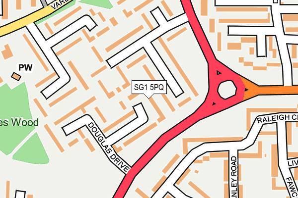 SG1 5PQ map - OS OpenMap – Local (Ordnance Survey) SG1 5PQ map - OS OpenMap – Local (Ordnance Survey)