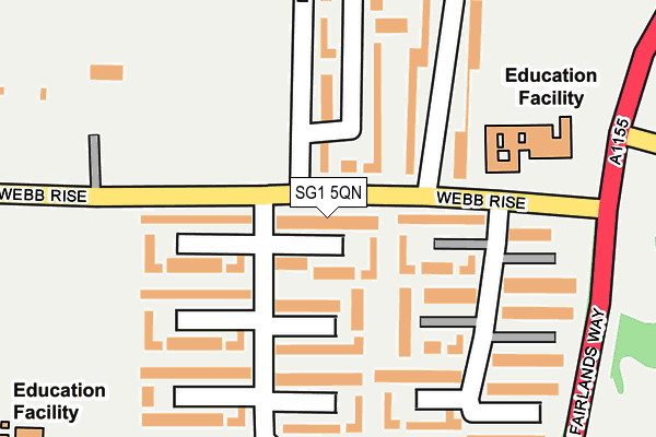 SG1 5QN map - OS OpenMap – Local (Ordnance Survey) SG1 5QN map - OS OpenMap – Local (Ordnance Survey)