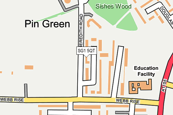 SG1 5QT map - OS OpenMap – Local (Ordnance Survey) SG1 5QT map - OS OpenMap – Local (Ordnance Survey)