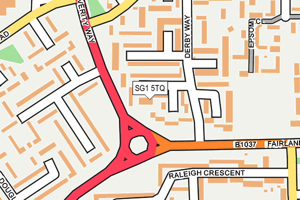 SG1 5TQ map - OS OpenMap – Local (Ordnance Survey)