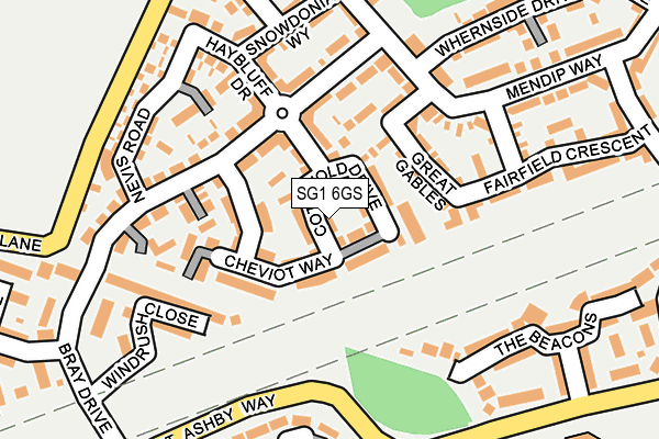 SG1 6GS map - OS OpenMap – Local (Ordnance Survey) SG1 6GS map - OS OpenMap – Local (Ordnance Survey)