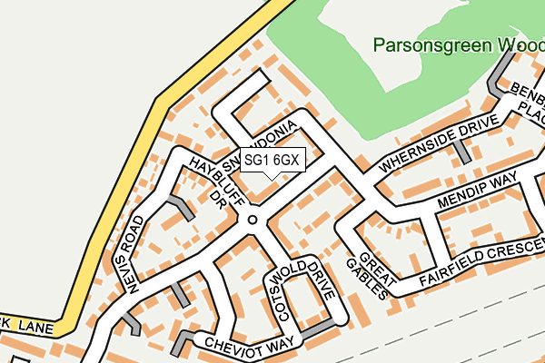SG1 6GX map - OS OpenMap – Local (Ordnance Survey) SG1 6GX map - OS OpenMap – Local (Ordnance Survey)