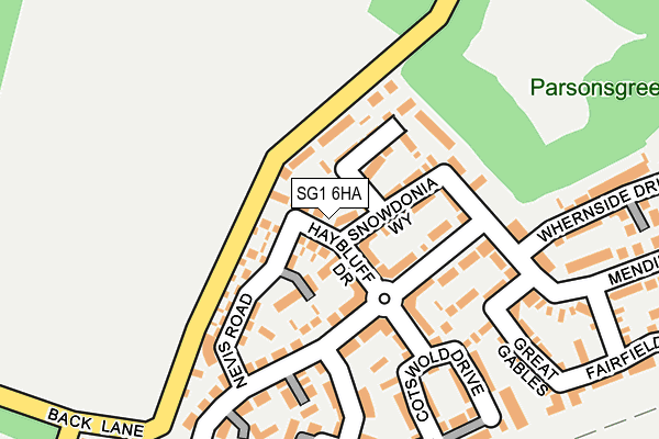 SG1 6HA map - OS OpenMap – Local (Ordnance Survey) SG1 6HA map - OS OpenMap – Local (Ordnance Survey)