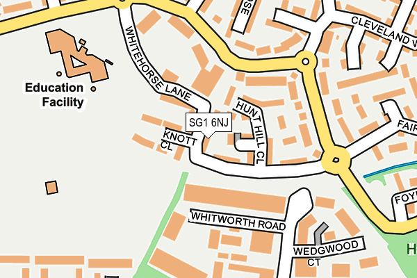 SG1 6NJ map - OS OpenMap – Local (Ordnance Survey) SG1 6NJ map - OS OpenMap – Local (Ordnance Survey)