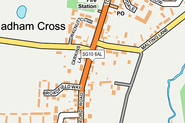 SG10 6AL map - OS OpenMap – Local (Ordnance Survey) SG10 6AL map - OS OpenMap – Local (Ordnance Survey)