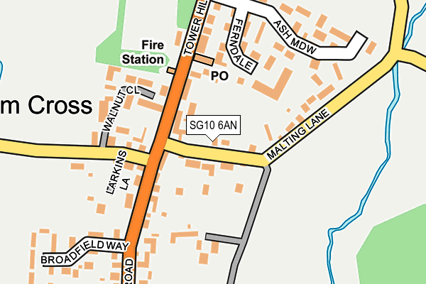 SG10 6AN map - OS OpenMap – Local (Ordnance Survey) SG10 6AN map - OS OpenMap – Local (Ordnance Survey)
