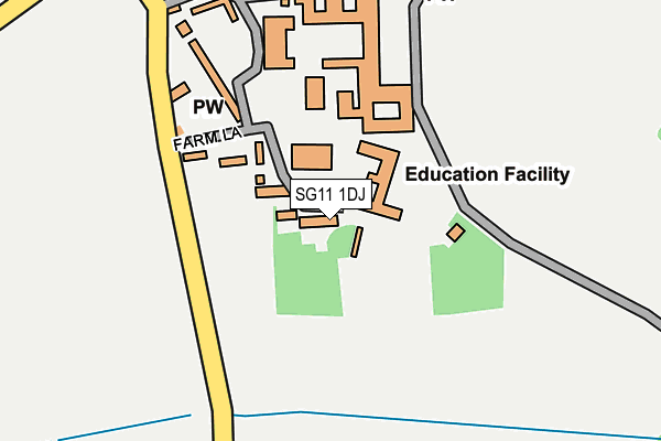 SG11 1DJ map - OS OpenMap – Local (Ordnance Survey)